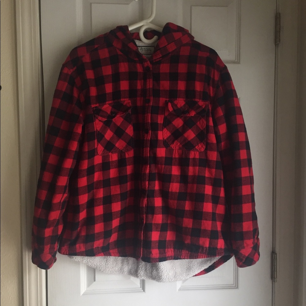 Flannel button up jacket